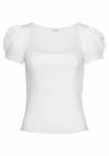 Lascana Kurzarmshirt T-Shirt Damen - wei&szlig;