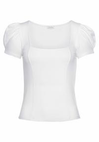 Lascana Kurzarmshirt T-Shirt Damen - wei&szlig;