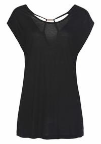 Lascana Rundhalsshirt T-Shirt Damen - schwarz