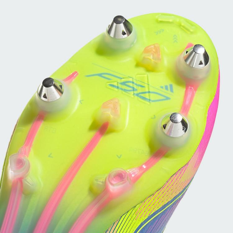 adidas adidas F50 Elite Laceless SG Fu&szlig;ballschuh Fu&szlig;ballschuhe - Blue Fusion / Lucid Lemon / Lucid Pink - 5 | SportScheck