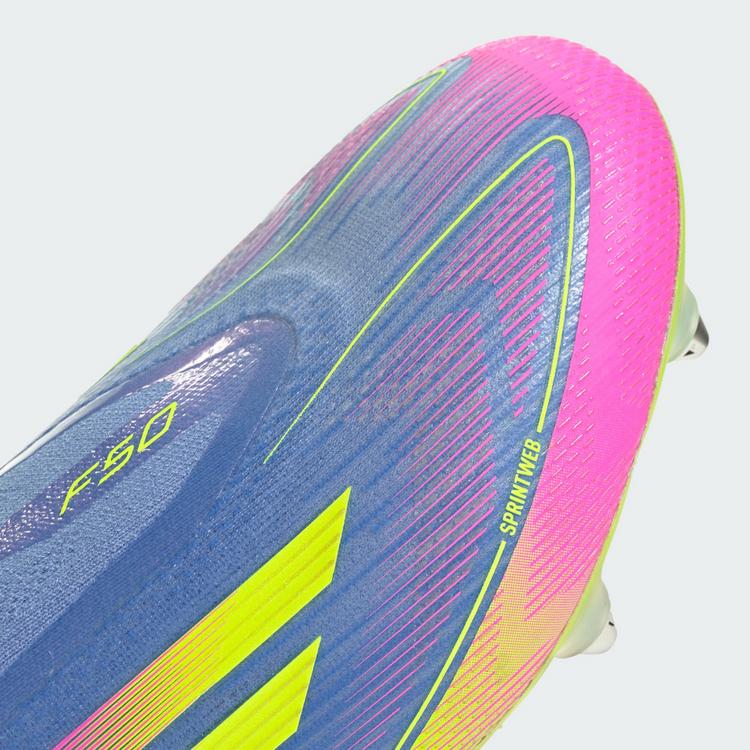 adidas adidas F50 Elite Laceless SG Fu&szlig;ballschuh Fu&szlig;ballschuhe - Blue Fusion / Lucid Lemon / Lucid Pink - 6 | SportScheck