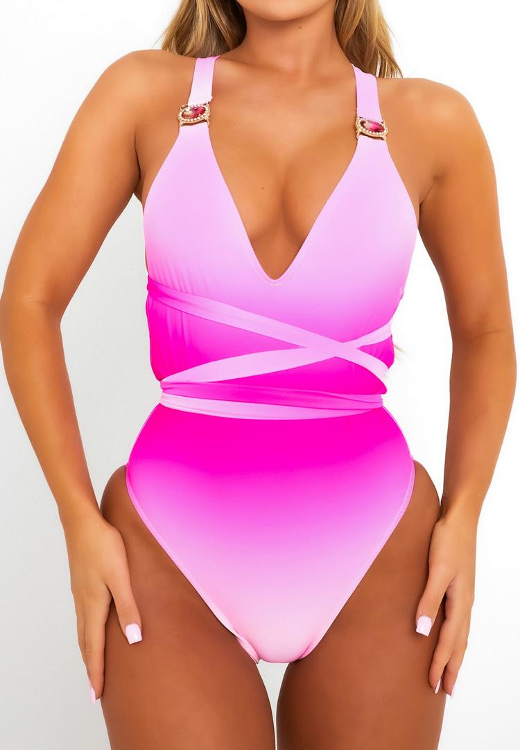 Moda Minx Moda Minx Club Tropicana Badeanzug Damen - Pink Lady - 1 | SportScheck
