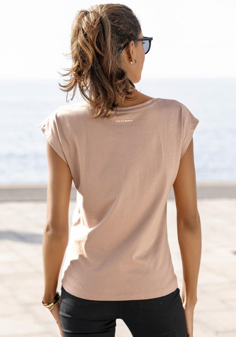 VENICE BEACH VENICE BEACH Kurzarmshirt T-Shirt Damen - toffee - 3 | SportScheck