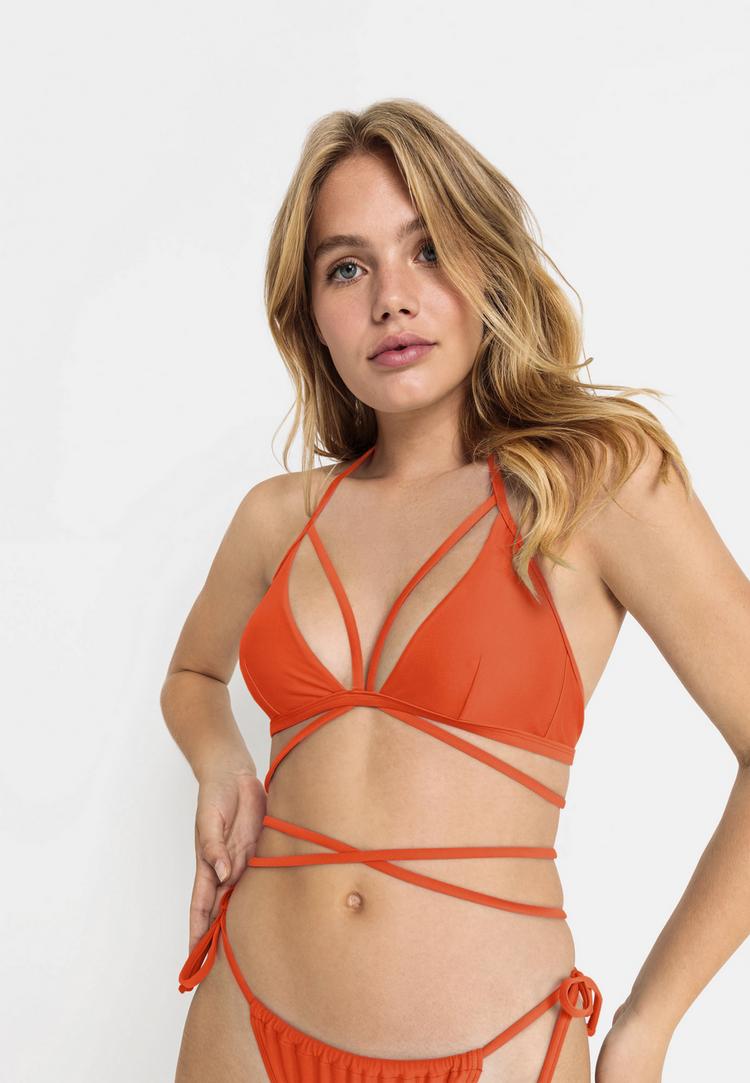 LSCN by Lascana LSCN by Lascana Triangel-Bikini-Top Bikini Oberteil Damen - orangerot - 2 | SportScheck