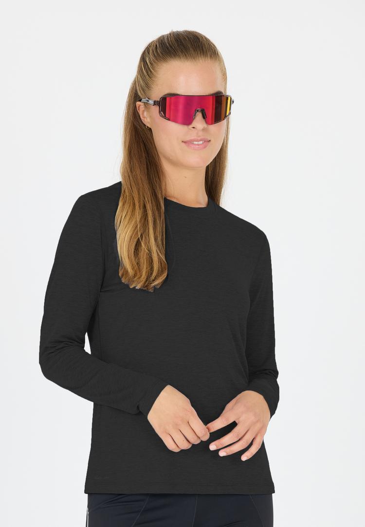 Endurance Endurance Alvaly Langarmshirt Damen - 1111 Black Melange - 2 | SportScheck