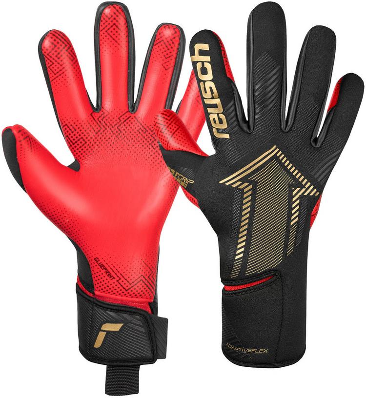 Reusch Reusch Fastgrip Gold X GluePrint Torwarthandschuhe - 7075 blck/gold/firy red - 0 | SportScheck