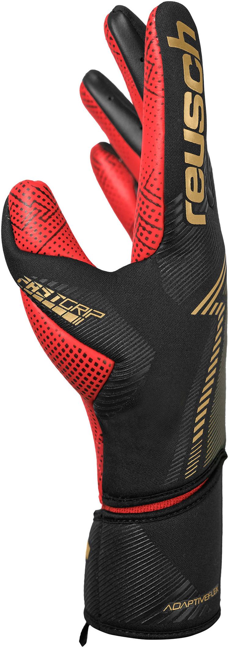 Reusch Reusch Fastgrip Gold X GluePrint Torwarthandschuhe - 7075 blck/gold/firy red - 0 | SportScheck