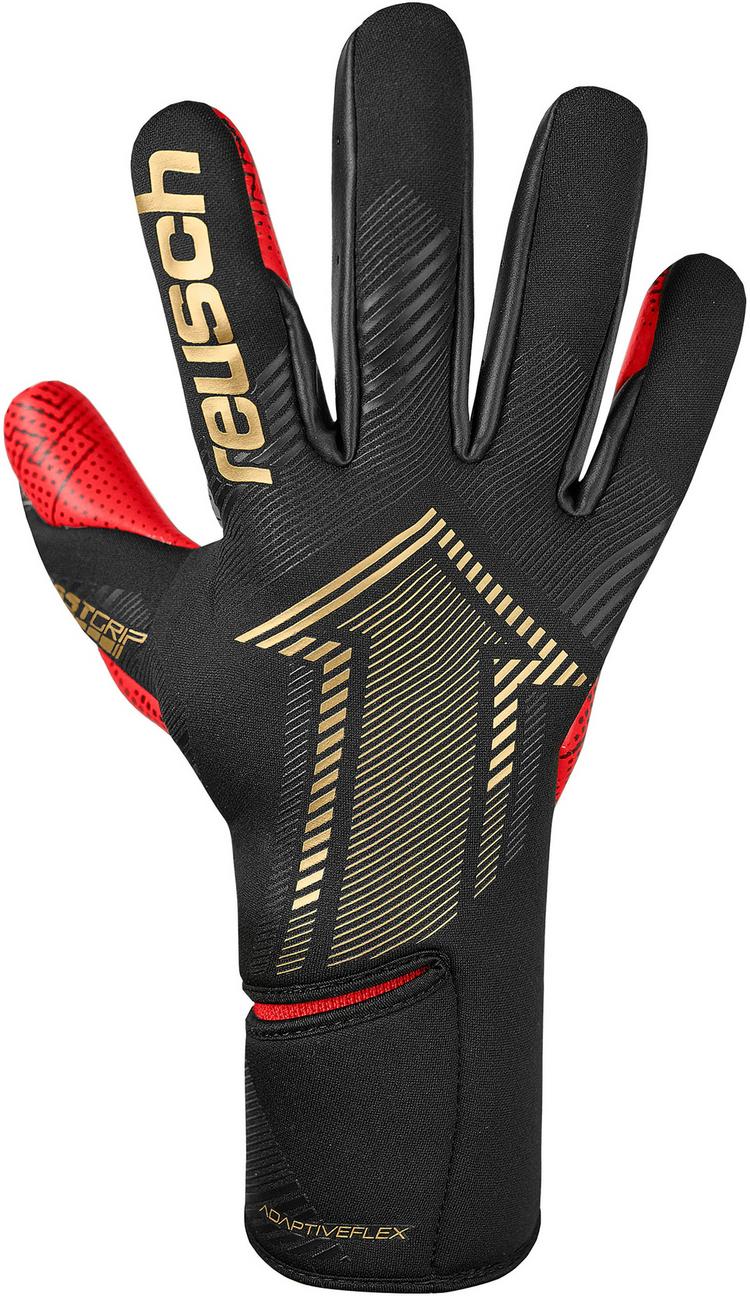 Reusch Reusch Fastgrip Gold X GluePrint Torwarthandschuhe - 7075 blck/gold/firy red - 1 | SportScheck