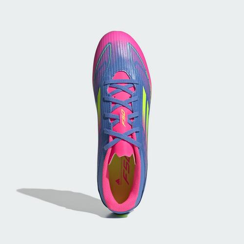 Rückansicht von adidas F50 Club FG/MG Fu&szlig;ballschuh Fu&szlig;ballschuhe Blue Fusion / Lucid Lemon / Lucid Pink