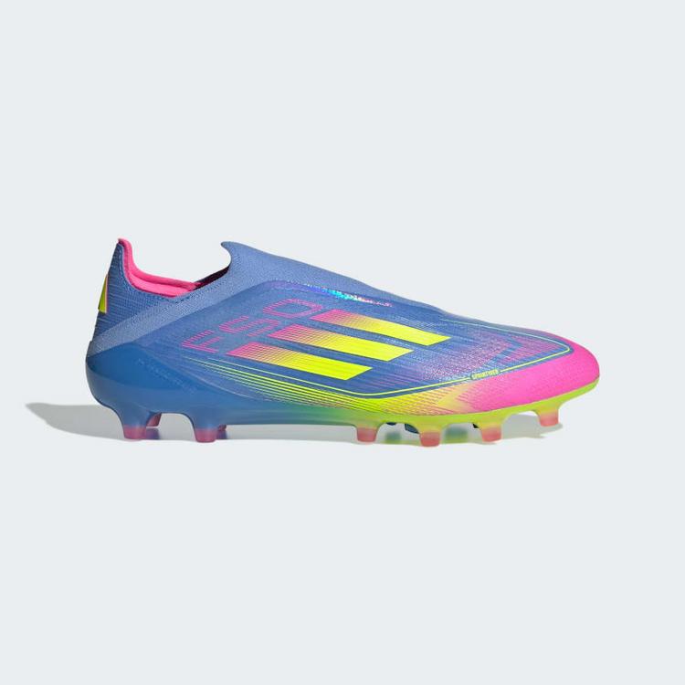 adidas adidas F50 Elite Laceless AG Fu&szlig;ballschuh Fu&szlig;ballschuhe - Blue Fusion / Lucid Lemon / Lucid Pink - 7 | SportScheck