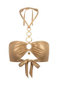 Moda Minx Kos Pendant Hoop Bikini Oberteil Damen - Gold Shimmer