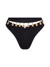 Moda Minx Hera Droplet Cut Out High Waist Bikini Hose Damen - Black