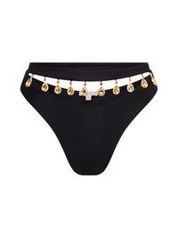 Moda Minx Hera Droplet Cut Out High Waist Bikini Hose Damen - Black