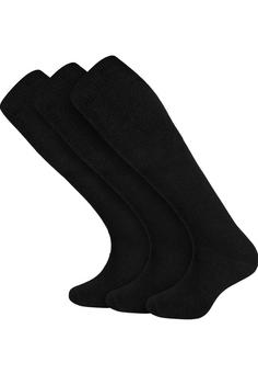 Black Snake 3 Pack Diabetiker Kniestrümpfe Freizeitsocken Schwarz