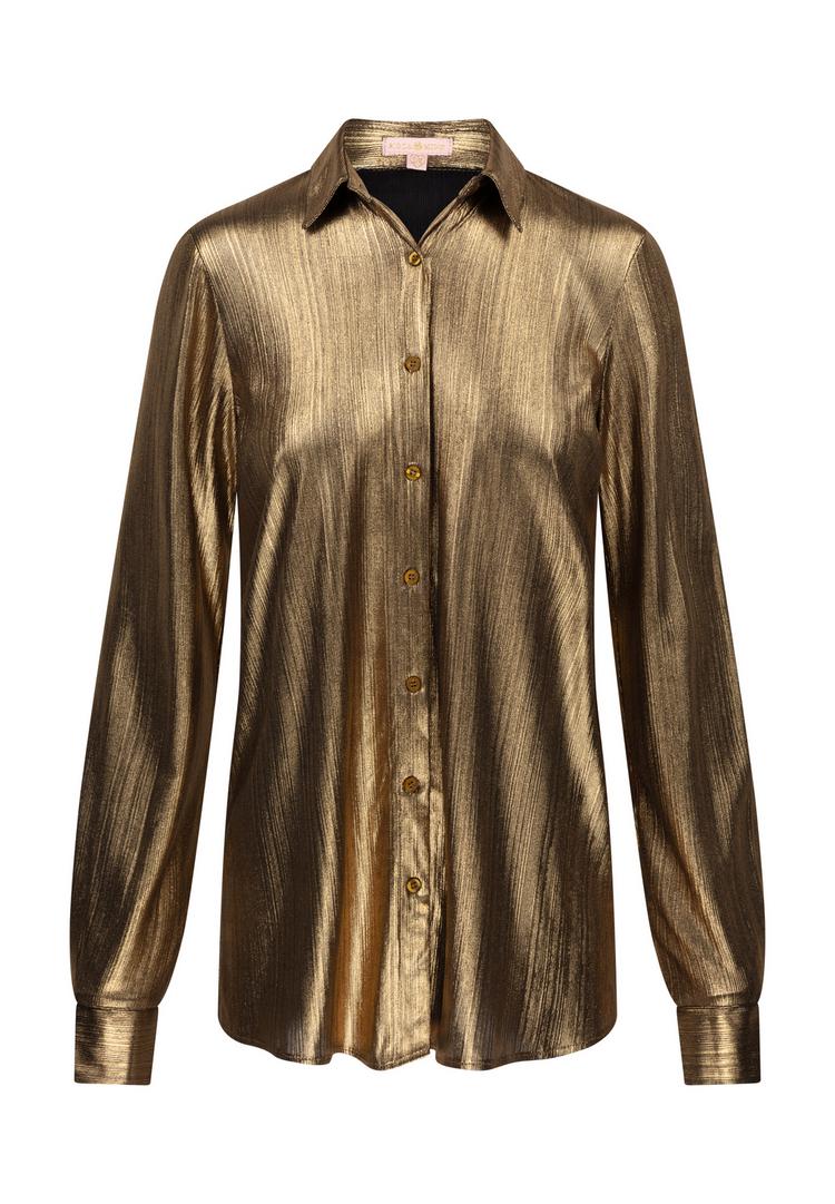 Moda Minx Moda Minx Shimmering Lights Langarmbluse Damen - Espresso - 0 | SportScheck