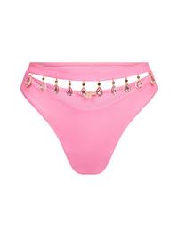 Moda Minx Hera Droplet Cut Out High Waist Bikini Hose Damen - Pink