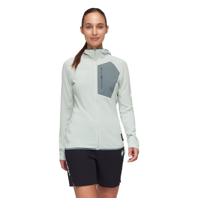 Mammut Mammut Aenergy Light ML Hooded Fleecejacke Damen - silver sage-strata - 0 | SportScheck