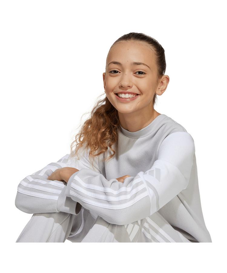 adidas adidas Squadra 25 Sweatshirt Kids Funktionssweatshirt Kinder - grauweiss - 2 | SportScheck