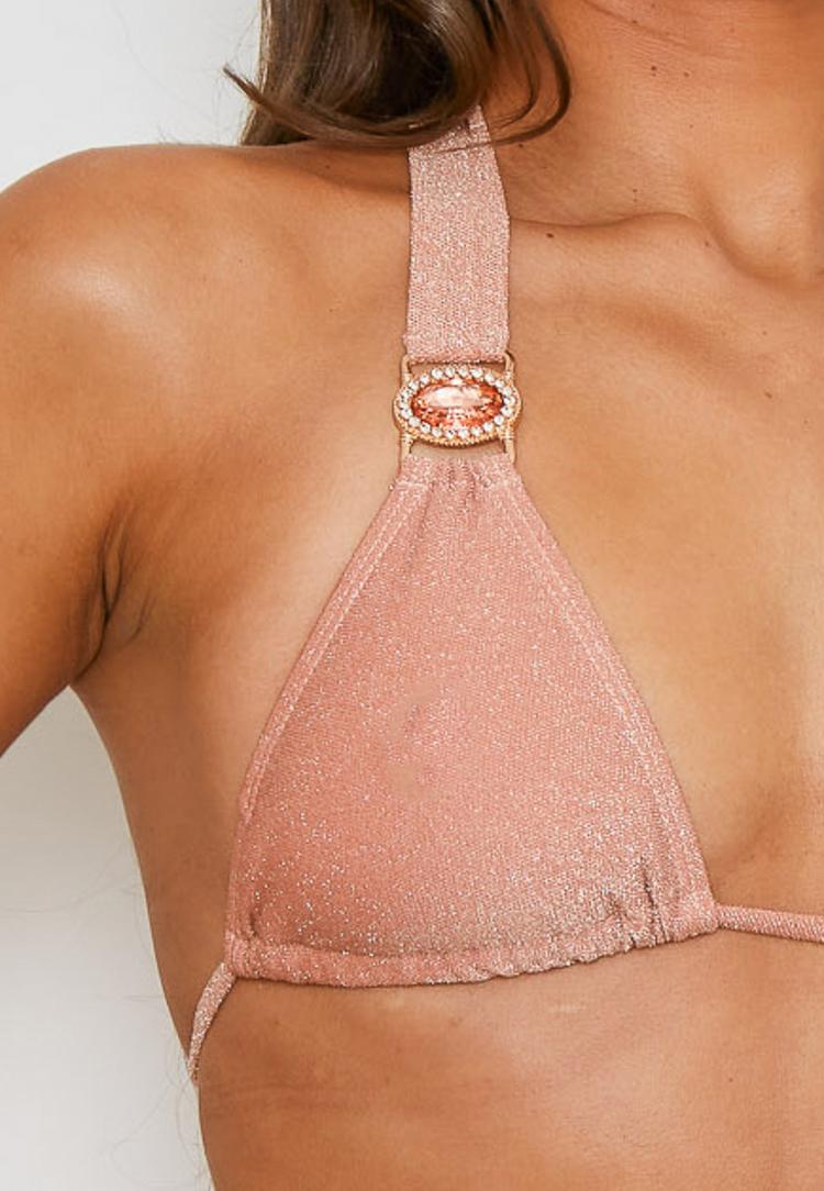 Moda Minx Moda Minx Lumiere Amour Triangle Bikini Oberteil Damen - Soft Peach - 0 | SportScheck