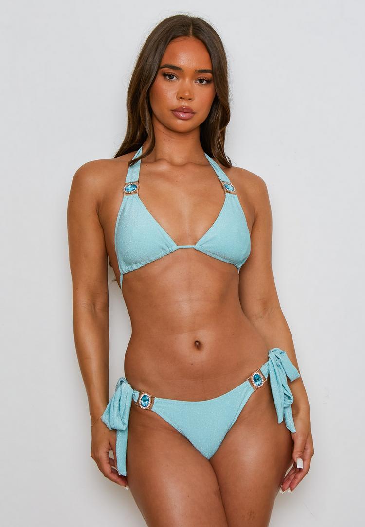 Moda Minx Moda Minx Lumiere Amour Triangle Bikini Oberteil Damen - Powder Blue - 0 | SportScheck
