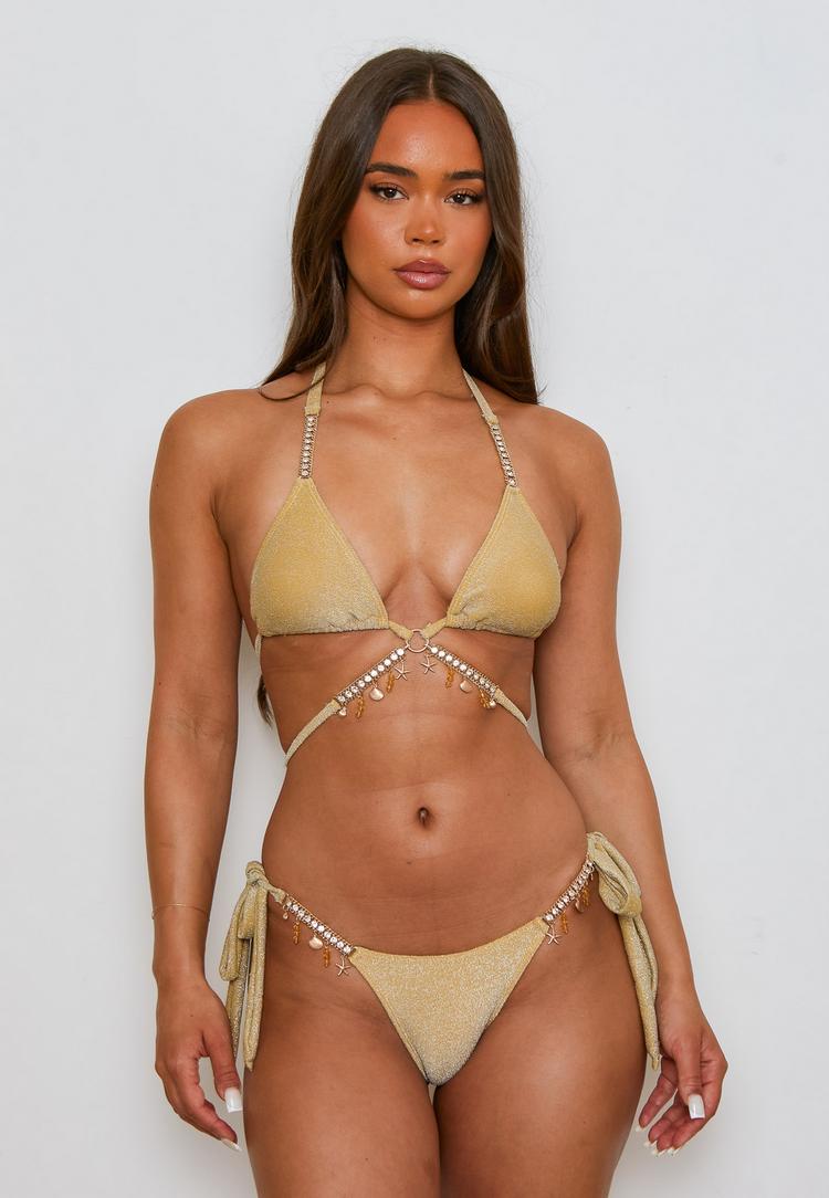 Moda Minx Moda Minx Lumiere Seychelles Bikini Hose Damen - Gold - 0 | SportScheck