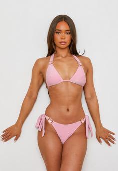 Rückansicht von Moda Minx Lumiere Amour Triangle Bikini Oberteil Damen Candy Pink