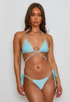 Rückansicht von Moda Minx Lumiere Seychelles Bikini Hose Damen Powder Blue