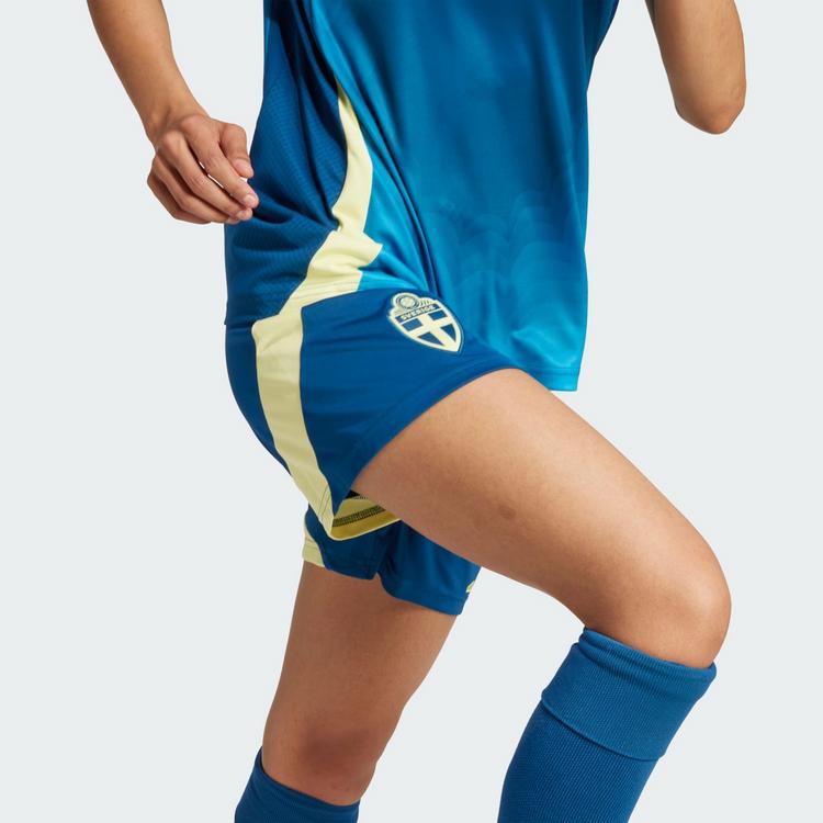 adidas adidas Schweden 25 Frauenteam Ausw&auml;rtsshorts Fu&szlig;ballshorts Damen - Legend Marine - 1 | SportScheck