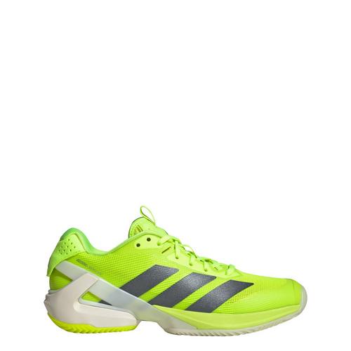Rückansicht von adidas Adizero Ubersonic 5 Clay Tennisschuh Tennisschuhe Damen Lucid Lemon / Iron Metallic / Cloud White