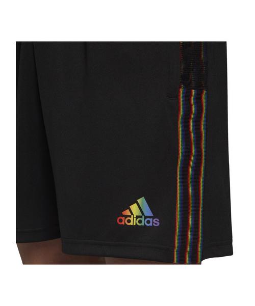Rückansicht von adidas House of Tiro Pride Short Fußballshorts Herren schwarz