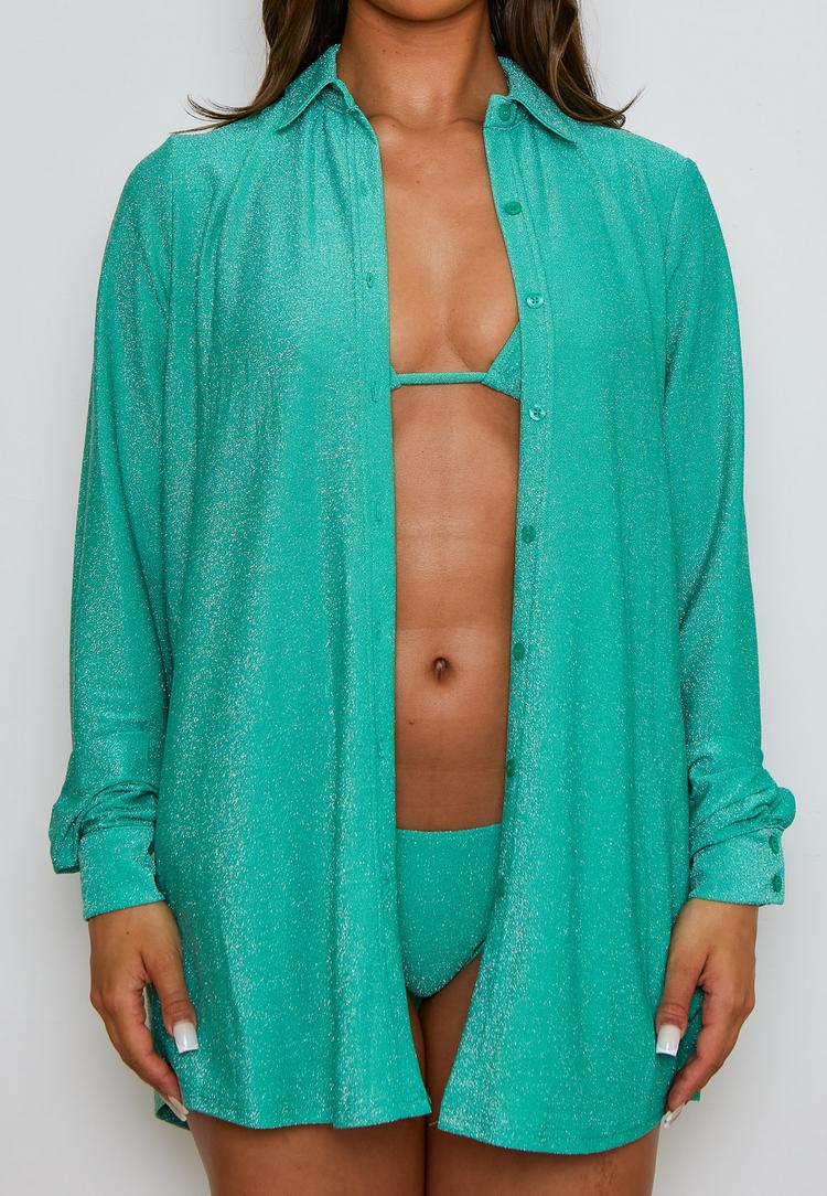 Moda Minx Moda Minx Lumiere Langarmbluse Damen - Sea Green - 1 | SportScheck