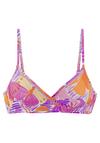sunseeker Triangel-Bikini-Top Bikini Oberteil Damen - lila-orange
