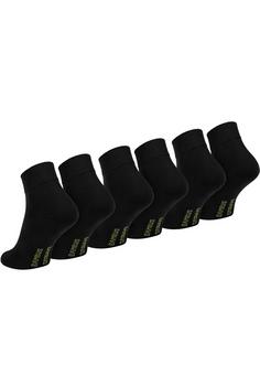 Rückansicht von Black Snake 3 Pack Socken Kurzschaft Bambus Viskose Freizeitsocken Schwarz