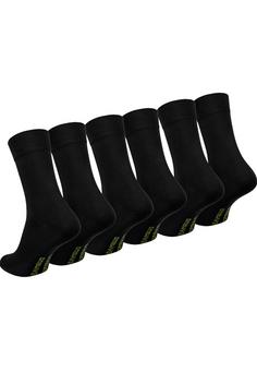 Rückansicht von Black Snake 3 Pack Socken Basic Bambus Viskose Freizeitsocken Schwarz