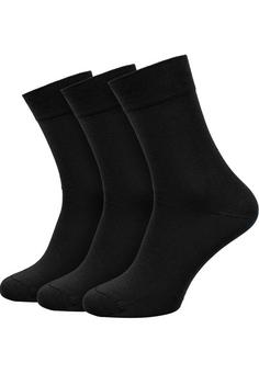 Black Snake 3 Pack Socken Basic Bambus Viskose Freizeitsocken Schwarz