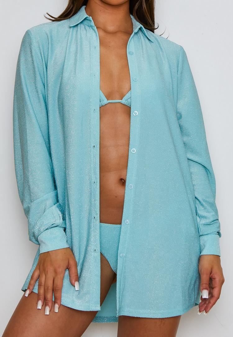 Moda Minx Moda Minx Lumiere Langarmbluse Damen - Powder Blue - 1 | SportScheck