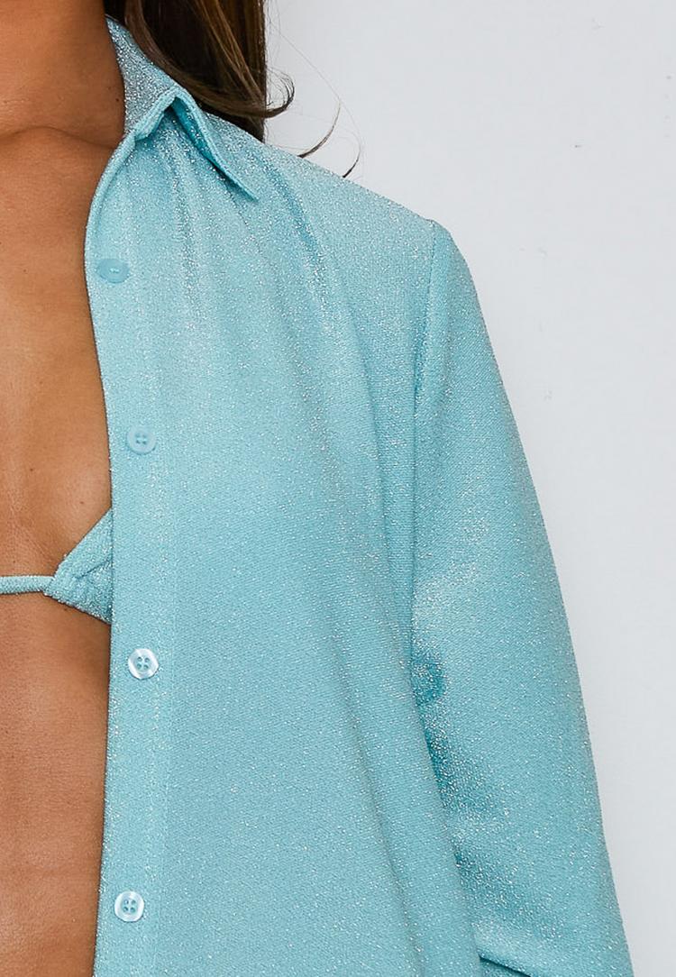 Moda Minx Moda Minx Lumiere Langarmbluse Damen - Powder Blue - 0 | SportScheck