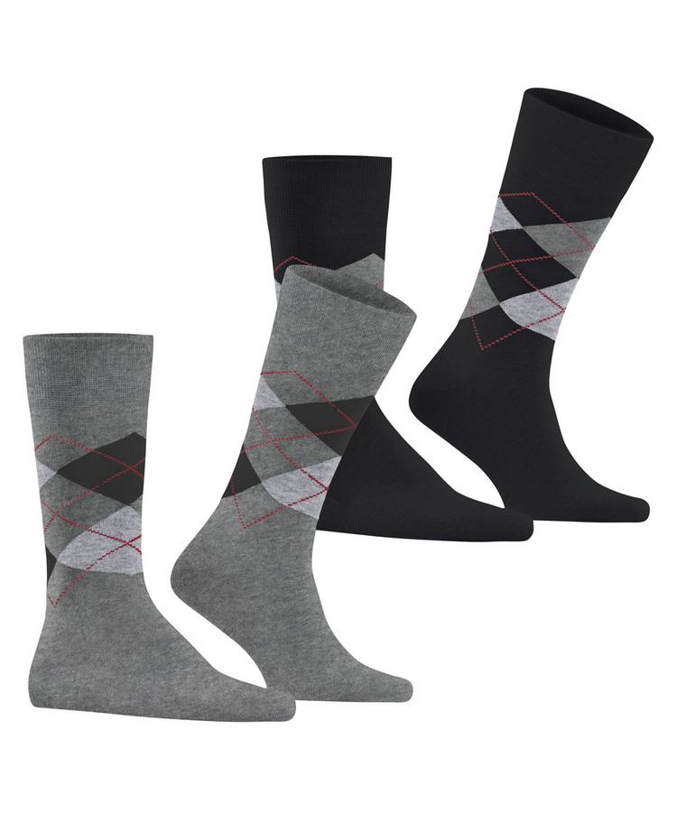 Burlington Burlington Everyday Argyle SO 2-Pack Socken Herren - light greymel. (3390) - 0 | SportScheck