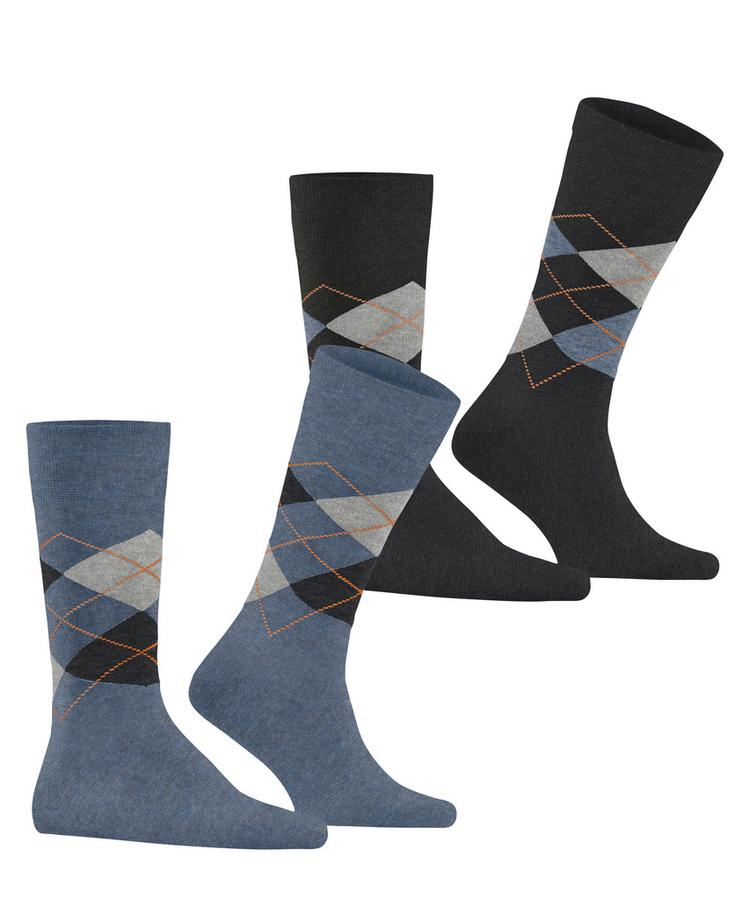 Burlington Burlington Everyday Argyle SO 2-Pack Socken Herren - denim mel. (6797) - 0 | SportScheck