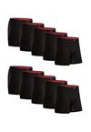 DANISH ENDURANCE Bamboo Trunks Unterhose Herren - schwarz/rot