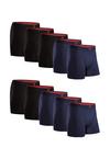 DANISH ENDURANCE Bamboo Trunks Unterhose Herren - black_red_navy