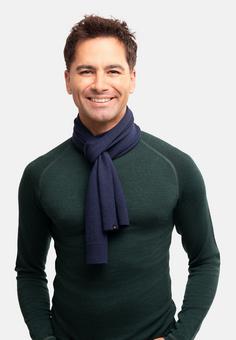 Rückansicht von DANISH ENDURANCE Merino Schal dark navy
