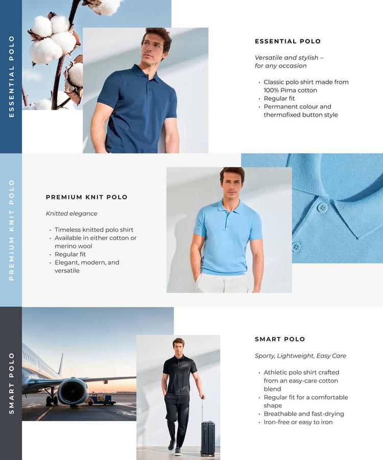 Falke Falke Cotton Polo Shirt Poloshirt Herren - azure (6280) - 5 | SportScheck