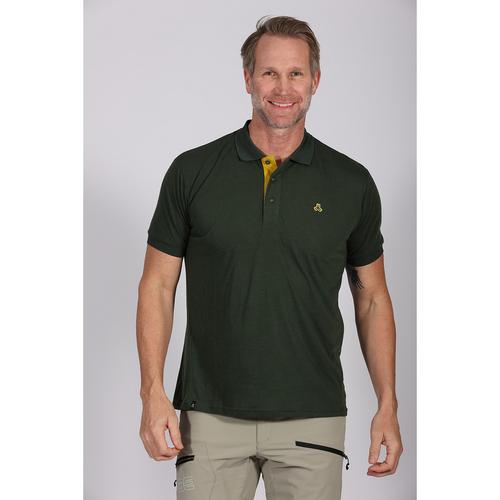 Rückansicht von Maul Sport Ares II Poloshirt Herren Tannengrün216