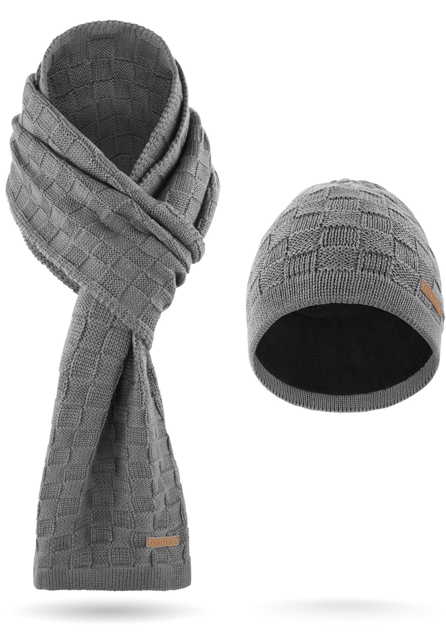 normani Yuma Set M&uuml;tze, Schal und Handschuhe - Grau