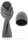 normani Yuma Set M&uuml;tze, Schal und Handschuhe - Grau