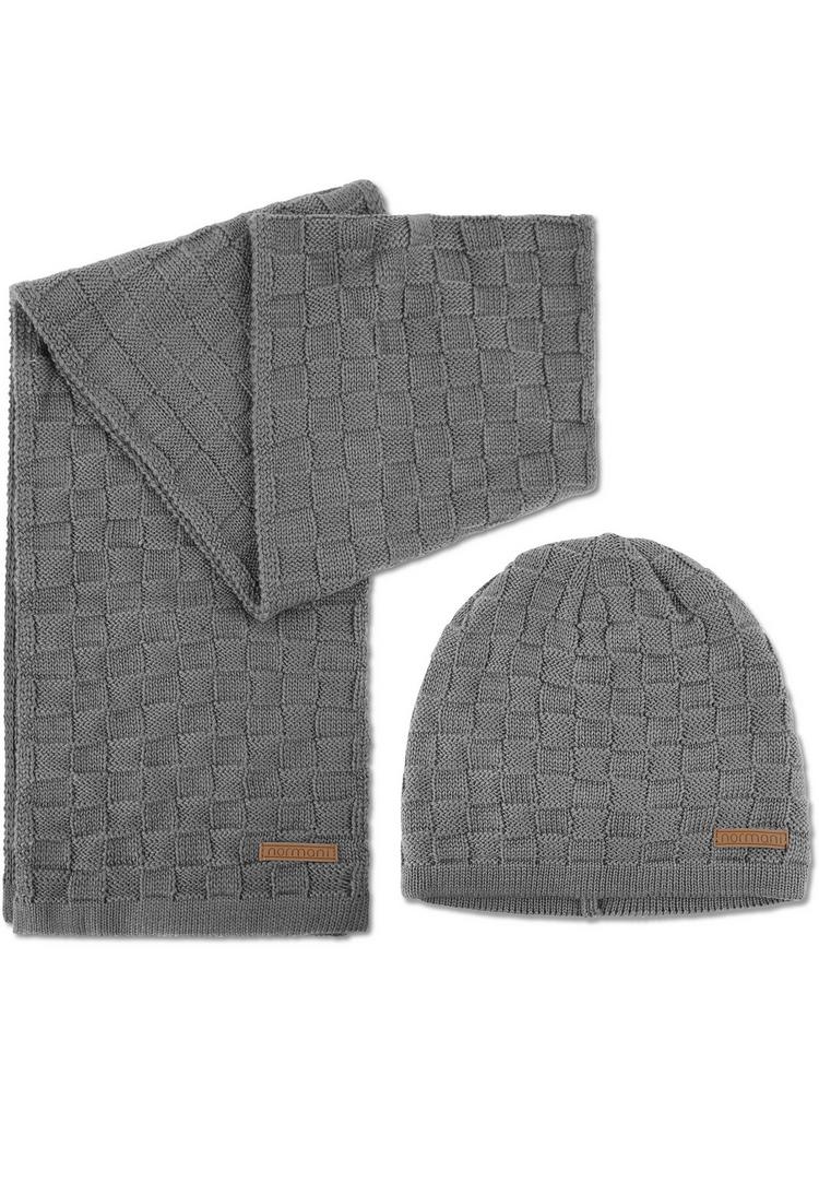 normani normani Yuma Set M&uuml;tze, Schal und Handschuhe - Grau - 0 | SportScheck