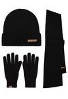 normani Yuma Set M&uuml;tze, Schal und Handschuhe - Schwarz