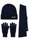 normani Yuma Set M&uuml;tze, Schal und Handschuhe - Navy