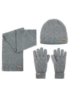 normani Yuma Set Mütze, Schal und Handschuhe Grau
